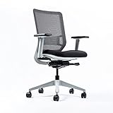 Yaasa Chair Ergonomischer Bürostuhl gegen Rückenschmerzen | integrierte Lordosenstütze | 3D-Armlehnen und Einstellung der Sitztiefe | Traglast 130kg | 5 Jahre Garantie (Weiß)