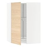 Ikea METOD Eckschrank Hängeschrank mit Karussell 68x100 cm weiß / Askersund hell Asche Effekt