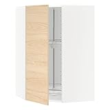 Ikea METOD Eckschrank Hängeschrank mit Karussell 68x100 cm weiß / Askersund hell Asche Effekt