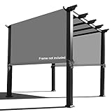 Alion Home Wasserdichte Pergola-Abdeckungen – Pergola Ersatz-Baldachin – Universal-Ersatz-Baldachin für Pergola (45,7 cm L x 20,3 cm B), Grau