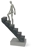 FeinKnick Dekofigur “Top of The Rock” - Dekoration aus Marmorit 29cm als Motivation & Symbol für Erfolg - Moderne Figur als Statue für Deko Wohnzimmer, Schreibtisch Deko & Büro - Skulptur Deko modern