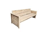 Wood4you Vince Gartenbank, Holz, braun, 57T x 152B x 70H cm