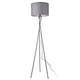 lux.pro Stehleuchte 'Grenoble' 154cm 1x E27 60W Stehlampe Standleuchte Stand Lampe Metall Grau