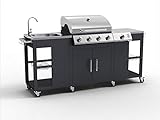 tepro Gasgrill Gasgrill-Küche Petersburg, 4-Brenner je ca. 3,5 kW