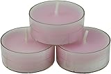 nk Candles 20 dänische Teelichter farbig durchgefärbt ohne Duft (hell-rosa)