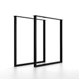 CM Furniture - Tischgestell Metall Modern 2 Stück 72cm x 60cm - Tischbeine für Schreibtisch, Couchtisch, Esstisch, Konferenztisch - Einfache Montage (72 x 60 cm, Black)