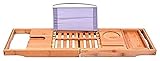 Badewannenabdeckung Holz Badewannenregal Holz Top Rack Aufbewahrung Ordentliche Badewannenbrücke Badezimmer Einziehbares Holzregal Multifunktionale Faltbare Badewannenabdeckung Badewannenablage