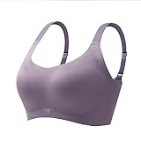 Necalisi BH Grau Sport BH Damen Gepolstert Bustier Damen BH ohne Buegel Push up BH Sport Bra Top für Yoga Fitness BH Push up 105C