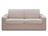 Vente-unique Sofa - 3-Sitzer - Mit Matratze - Stoff - Beige - COGLIO