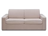 Vente-unique Sofa - 3-Sitzer - Mit Matratze - Stoff - Beige - COGLIO