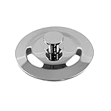 Bad Abfluss Stopfen Silber 44 mm, Edelstahl Badewannenstöpsel, Waschbecken Stöpsel Verschluss für Bad Küche Waschbecken (1 Stück)