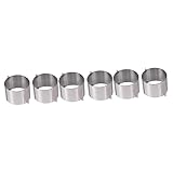 BESTonZON 6 Stück Käseform Mini-Trichter Mini-Kuchenform Tortenringe Kuchenbackringe Dessertringe Mousse-Kuchenform Backform Edelstahlschneider Hobel Dekorativer Kragen