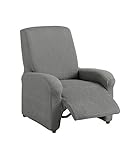 Textil-home Stretchhusse für Relaxsessel Komplett TEIDE, 1 Sitzer - 70 a 100Cm. Farbe Grey