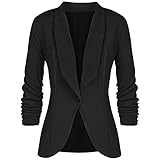 Générique Mantel, formale Jacke, langärmlig, für Damen, Studio, Sportjacke, Schwarz, 46