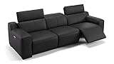 sofanella - Ledercouch 3-Sitzer Loreto Relaxsofa italienisch