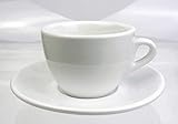 Nuova Point Kleine dickwandige Cappuccinotasse »Palermo Füllmenge (bis zur Oberkante): 145 ml | weiß | 6 Tassen & 6 Untertassen