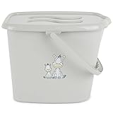 Bieco Baby Windeleimer Geruchsdicht ohne Kassette Zebra | Mülleimer Babywindeln | Diaper Bin Eimer Geruchsdicht Geruchsdichter Mülleimer Windeleimer Groß Klein Windelmülleimer Windeln Pamperseimer