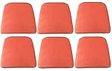 KLZUOPT Stuhlkissen für Esszimmerstühle, Stuhlkissen aus Leder mit Rutschfester Rückseite, U-förmige Stuhlkissen für Esszimmerstühle, 1/2/4/6 Packungen (Farbe: Orange-1, Größe: 46 x 43 cm (6er-Set))