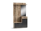 Garderobe Garderobenpanel MOSSO MO6 mit Kommode Schuhschrank und Spiegel Old Style/Matera