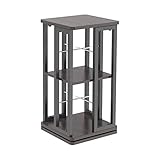 ZAJ Regal Drehbares Bücherregal 360-Grad-Display, drehbares Bücherregal, kaltgewalzter Stahlrahmen, Eckregal für Zuhause Standregal Bookshelf