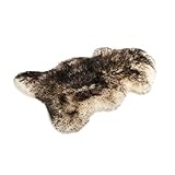 Cakla Lammfell Echt 110-120 cm - Schaffell Echt Groß - Fellteppich - Weich und Flauschig - Fell für Stühle - Lammfell Teppich - 100% Bio - Schafsfelle - Dekofell - Schafsfell Felle - Deko Fell