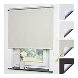 Liedeco® Rollo, Fenster Rollo, Kettenzug-Rollo / 202 x 180 cm (Breite x Höhe), beige / Thermo-Beschichtung, Verdunkelnd, Blickdicht / viele Farben, Größen und Typen / Breiten 60-200 cm