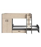Parisot Stim2 Hochbett Etagenbett mit Bettschubkasten Kleiderschrank/Wäscheschrank