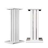 BTZHY Lautsprecherständer,2 Stück MDF-Dichteplatte mit weißer Holzmaserung, ausgehöhlte Ständer für optionale Sandfüllung, Verbesserung des Soundeffekts