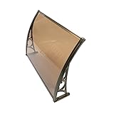 Vordach für Vordertür, Fenstermarkise, Außenmarkise für Vorder-/Hintertür, Veranda-Überdachung, Terrassenabdeckung, wasserdichte Regenschutzabdeckung, Polycarbonat-Hohlblech, UV-Schutz (60 x