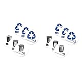 Alipis 2 Sätze 6 Müllklassifizierungsetiketten Mülleimeraufkleber Abfallsortierungsaufkleber Papierkorbschild Mülltonnen Outdoor-Mülleimer Außenbehälteretiketten Müllsortierungsaufkleber