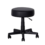 TeMkin Barbier-Sitzhocker, Hochbelastbar Hydraulisch anhebbarer Barhocker, Mobil Store Business Counter Chair, höhenverstellbarer Drehhocker (Color : Black, Size : 40 * 40 * 45-63cm)