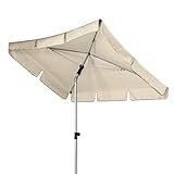 Doppler Active – Rechteckiger Sonnenschirm für Balkon und Terrasse – Knickbar – 180x120 cm – Natur