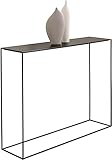 MBROS Metall Langer Tisch schwarz, weiß Konsolentisch einfache hohe Tabelle Flur Eingang Wohnzimmer Konsolentisch schlanke platzsparende Möbel