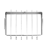 Grillspießhalter Grillspieß und Grillspieß Tragbarer langlebiger zusammenklappbarer Grillständer Campinggrill Picknick-Grillständer Küche Komplett Mit Geräten (Colour, One Size)