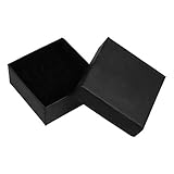 Autiga Geschenkschachtel Schmuckschachtel Geschenkbox Ring Schmucketuis Karton schwarz 50 x 50 x 22 mm 1er Pack