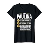 Damen Paulina Vorname Geschenk-Idee Geburtstag Namensgeschenk T-Shirt