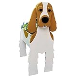 NOALED Niedliche Hunde-Pflanzgefäße, Aufbewahrungsbehälter für Garten-Tier-Dekorationspflanzen, modernes dekoratives Blumentopf-Pflanzenbehälter-Gestell