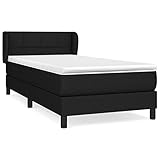 Tidyard Boxspringbett mit Matratze Doppelbett/Einzelbett Gästebett Jugendbett Bett Polsterbett Schlafzimmerbett Bettgestell Lattenrost Bettrahmen Hotelbett 90 x 200 x 5 cm (B x L x H) Stoff