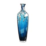 Blumenvase für Wohnkultur Luxus-Glasvase, blau, Moderne, einfache Dekoration, Blumenarrangement, Ornamente im Veranda-Wohnzimmer zur Lagerung von Trockenblumen&Frische Blumen
