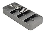 Joseph Joseph Drawer Store - Großer kompakter Besteckschubladen-Organizer, 8 Fächer, für 48 Teile - Grau