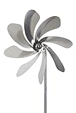 SKARAT A1002 - steel4you Windrad Windmühle Speedy20 aus Edelstahl (20cm Rotor-Durchmesser), kugelgelagert, Edelstahl Dekoration Garten - Made in Germany
