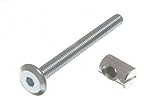 Möbel-/Gitterbett-Schrauben, Sechskant-Schrauben 6 MM M6 x 60 mm ZP(4 Stück)