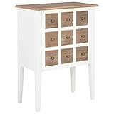 Youuihom Foyer-Schränke, Wohnzimmer Schrank, Konsolenschränke, Geeignet für Wohnzimmer, Schlafzimmer, Bäder, Flure, Sideboard Weiß 54 x 30 x 80 cm Massivholz Mango