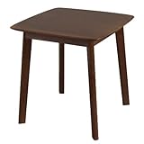 Quadratischer Holz-Esstisch, Küchen-Esstisch, Mid-Century Modern, Eichen-Küchentisch, Natur-Eiche, mit Massivholzbeinen für kleine Räume (Größe: 60 x 60 x 60 cm, Farbe: Walnuss)