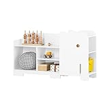 SoBuy KMB62-W Kinderregal mit Elefant-Design Bücherregal Kinder Kinderzimmer Regal Kinder Aufbewahrungsregal für Kinder Kinderzimmer Möbel Weiß BHT ca.: 110x60x25cm