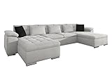 Mirjan24 Ecksofa Wicenza, Design Big Sofa Eckcouch Couch, mit Schlaffunktion Bettfunktion, Wohnlandschaft, U-Form, Große Farbauswahl (Uttario Ve. 2973 + Uttario Ve. 2973 + Uttario Ve. 2980)