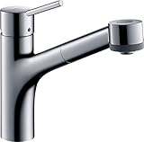 hansgrohe Talis S Einhebel-Küchenarmatur für Niederdruck, Komfort-Höhe 165mm mit ausziehbarer Brause, Chrom