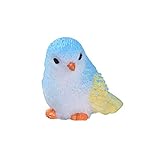 Kalaokei Miniaturfigur Miniaturpuppenhauszubehör, Niedliche Simulation Vogel Tier Mini Figur Modell DIY Landschaft Garten Ornament Blau