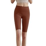 minjiSF Damen Bäuche Gefrästes Haar Enge Körperform Five Point Sense Yogahose Top Damen Bauchfrei Party