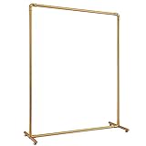 Garderobenständer Kleiderstange Aus Aluminiumlegierung Robuster Kleiderständer Zum Aufhängen Von Kleidung Tragbarer Wäscheständer Einzelrute Kleiderablage Für Schlafzimmer, Balkone Und(Color:Gold)